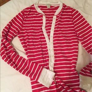 J crew red stripe pajama